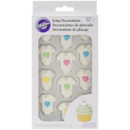 Wilton Baby Heart Tee Royal Icing Decorations