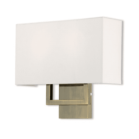 

World of Crystal Melbourne Wall Sconces 13in Antique Brass Steel 2-light