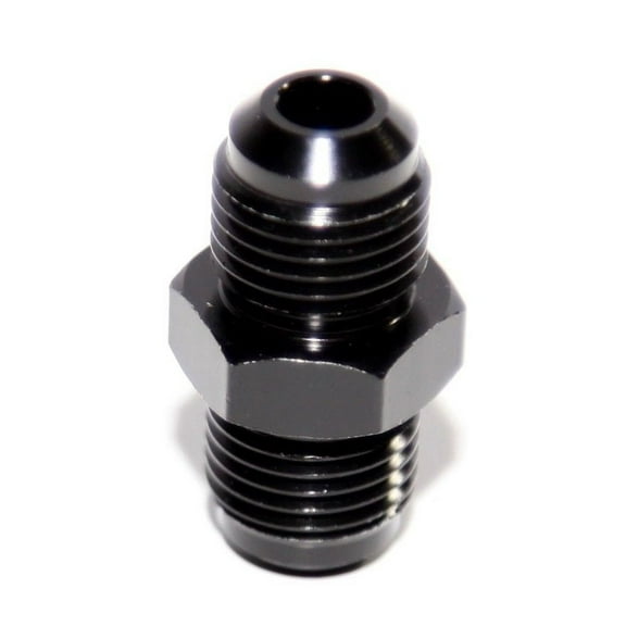 BLACK 6AN AN-6 Male Thread Straight Aluminum Anodized Fitting Adapter