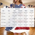 thumbnail image 3 of Girls 4th of July Dress Patriotic American Flag Print A-Line Midi Dress Red White Blue Ruffled Sleeve Tiered Skirt Elastic Waist Kids Summer Outfit,Size 9-10 T, 3 of 8