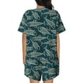 thumbnail image 6 of Haiem Fish Style Pattern Pajama Set for Women 2 Piece Lounge Set Short Sleeve Tops and Shorts Soft Sleepwear-X-Large, 6 of 7