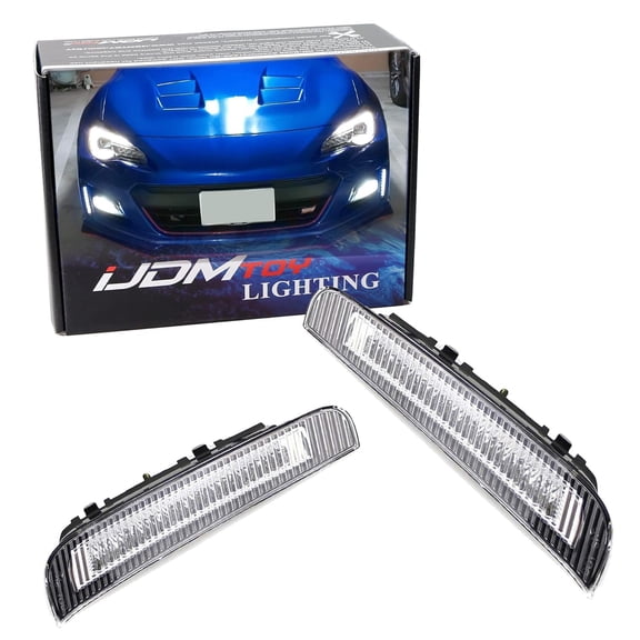 JDM Style Exact Fit Xenon White LED Daytime Running Light Kit For 2017-2021 LCI Subaru BRZ, Clear Lens