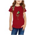 thumbnail image 1 of Qiopertar Haut à Manches Courtes Imprimé Col Rond Mignon Mode pour Enfants Garçons Filles en Solde à Moins de 5$ en Solde, 1 of 4