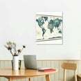 thumbnail image 2 of Nawypu Framed Wall Art Large World Map Canvas Prints Wall Art for Living Room Of The World Wall Decor Poster Framed Stretched Canvas Wall Art for Office Decor Size : 20x16inch Ready To Hang, 2 of 4