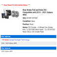 thumbnail image 2 of Rear Brake Pad and Rotor Kit - Compatible with 2015 - 2021 Subaru WRX 2016 2017 2018 2019 2020, 2 of 2