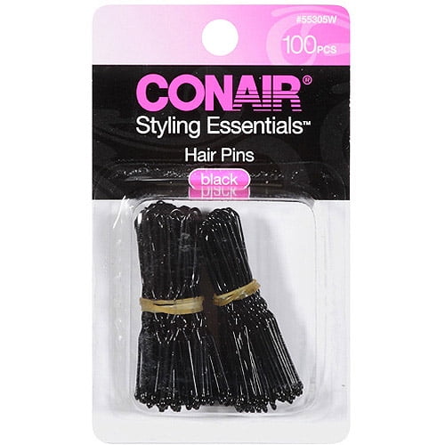 2 Pack Conair Hair Pins Black 100 Ct Walmart Com