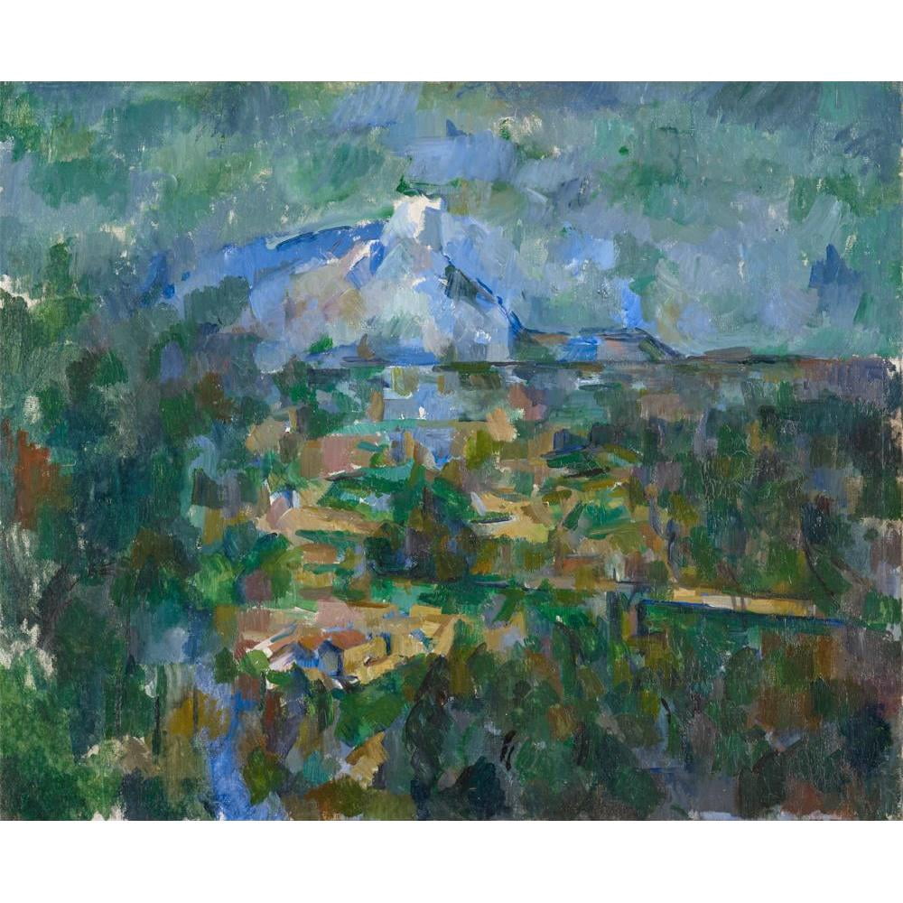 Paul Cézanne 17x15 Black Modern Framed Museum Art Print Titled - View of Mount Sainte-Victoire from Les Laires (1904-1906)