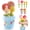 Blue, variant on Flower Pot Measuring Spoons, Cute Ceramic Flower Shaped Measuring Cups, 4 Pack Ceramic Decorative Flower Shaped Kitchen Accessories (Pink+Blue)