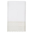 thumbnail image 2 of Linum Home Textiles Traditional/Contemporary Turkish Cotton Aiden Lace Embellished Bath Towel, White, 2 of 3