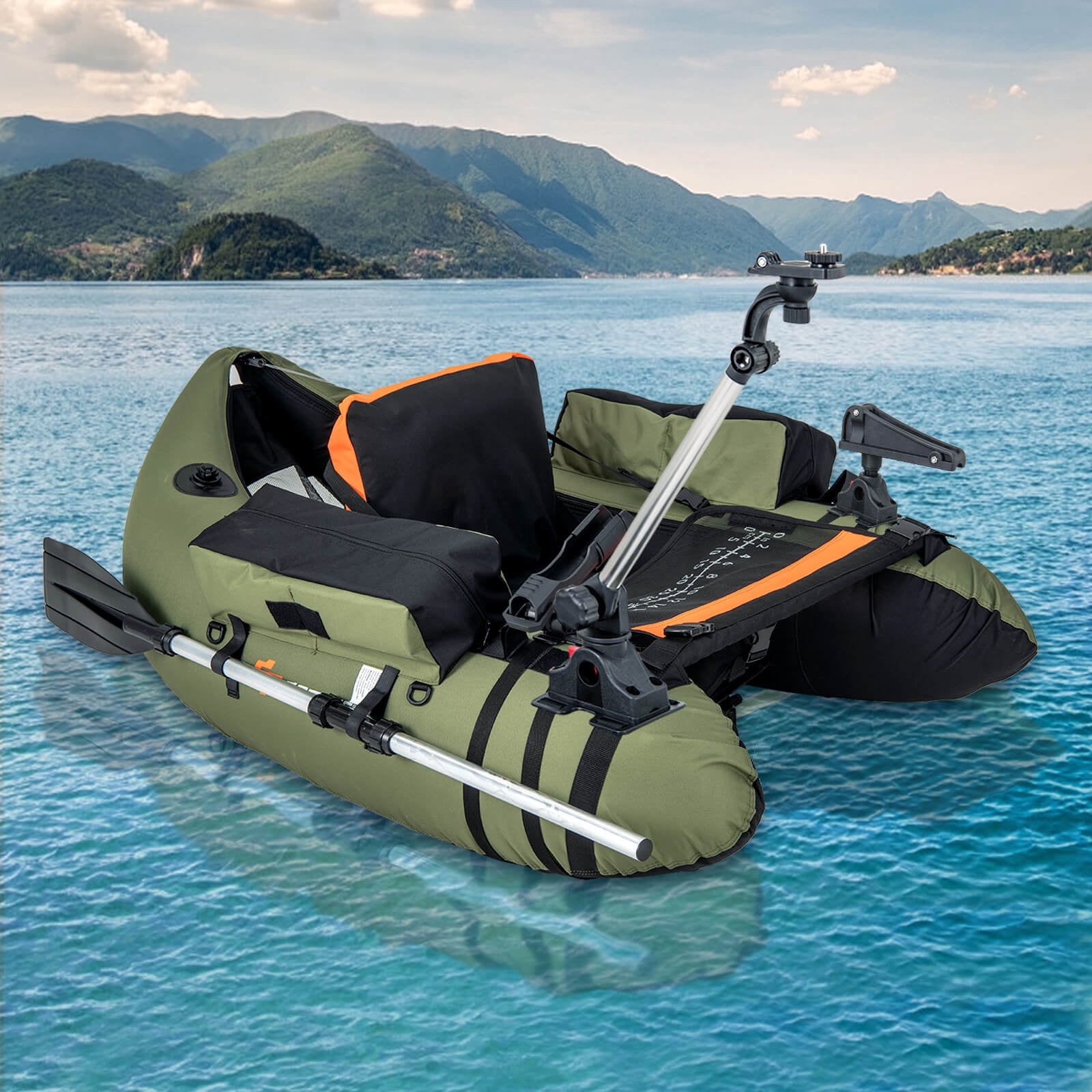 Costway Fishing Boat Kayak Accessory Set of 3 with 3 Mount Brackets 6 Fixing Straps