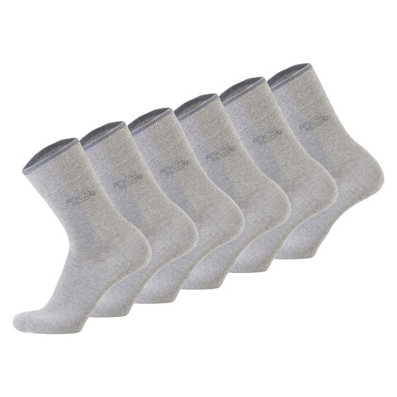 camel active Calcetines para hombre, paquete de 6 - Calcetines básicos, algodón orgánico Gris jaspeado 39-42