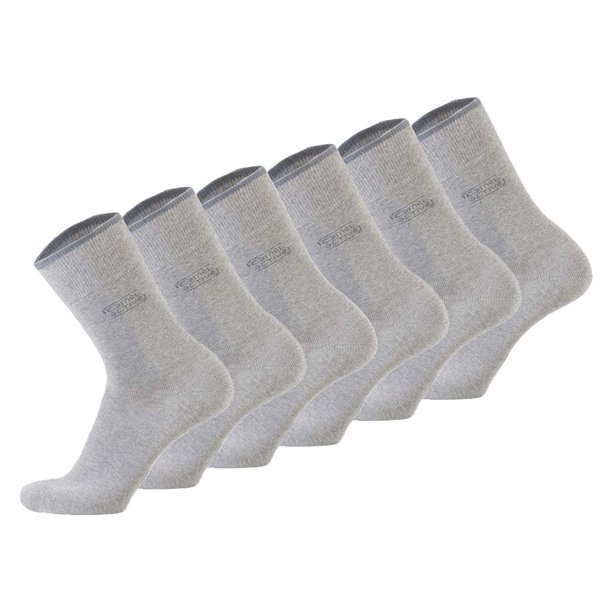 camel active Calcetines para hombre, paquete de 6 - Calcetines básicos, algodón orgánico Gris jaspeado 43-46