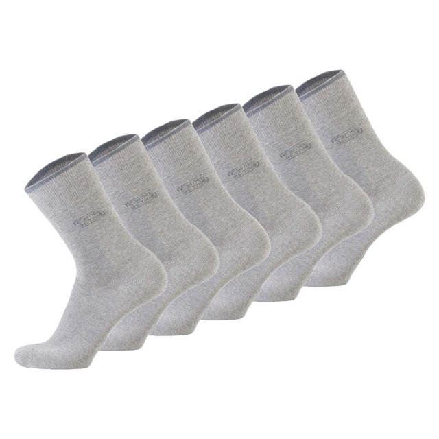 camel active Calcetines para hombre, paquete de 6 - Calcetines básicos, algodón orgánico Gris jaspeado 43-46