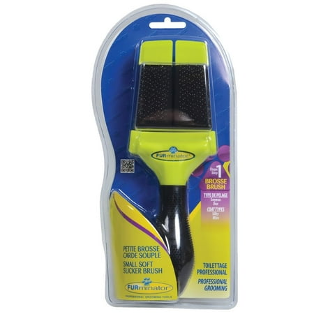 FURminator Small Soft Slicker Brush for Silky and Wiry Pet