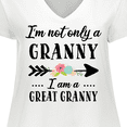 thumbnail image 4 of Inktastic I'm Not Only a Granny I'm a Great Granny with Flowers Women's Plus Size V-Neck T-Shirt, 4 of 5