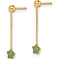 thumbnail image 2 of 14K Yellow Gold Madi K Enameled Star Chain Dangle Post Earrings(Length 21.6) - Jbsp, 2 of 5