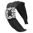 thumbnail image 1 of 1pc Cheveux Large Tissu Cheveux Fermoir Cheveux Strass pour Dames Femmes Filles (Noir), 1 of 9