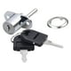 thumbnail image 1 of Cerradura de émbolo para gabinete, cerradura de triple cajón, aleación de zinc, oficina, puerta corrediza, 19mm Plata, 1 of 9