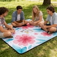 thumbnail image 6 of SHegdu Picnic Blankets 78 x 78 inch Waterproof Foldable Family Mat Portable Large Beach Blanket Washable Sandproof with Carry Strap for Camping Grass Lawn Park Travel Hiking (Type A), 6 of 10
