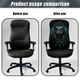 thumbnail image 4 of Xoenoiee Owl Dreamcatcher Print Office Chair Covers Removable Computer Chair Slipcover Universal Rotating Desk Chair Slipcover Stretch Boss Chair Seat Cover, L, 4 of 6