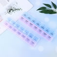 thumbnail image 2 of MasteelfCA 2Pcs 14-Grids Weekly Pill Storage Case Portable Pill Box 2 Rows Medicine Box Travel Pill Case, 2 of 7
