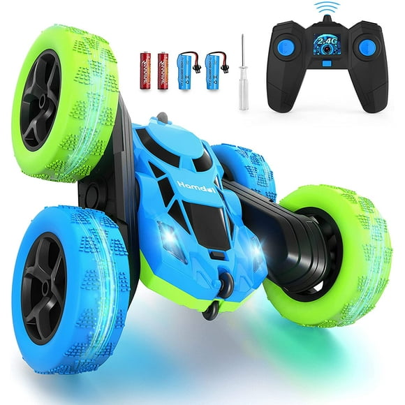 Hamdol Remote Control Stunt Car for Kids – 360° Flip 4WD Double-Sided RC Car with LED Headlights, Rechargeable Toy Vehicle for Boys Girls Birthday Gift