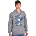 thumbnail image 3 of The Smurfs Kanji Respect the Hustle Zip Up Hoodie Men's Women's Brisco Brands S, 3 of 6