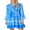 Blue, variant on Michellecmm Women Flowy Dress Casual Contrast Color Loose Long Sleeve Party Dress