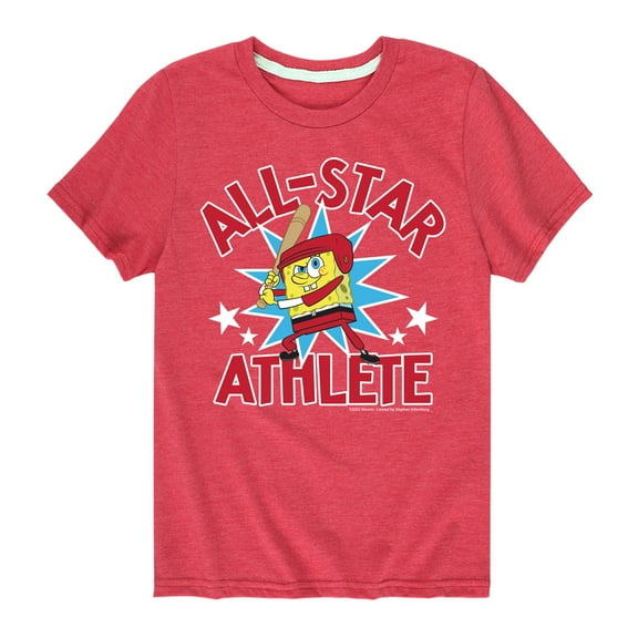 SpongeBob SquarePants - American All Star - Toddler And Youth Short Sleeve Graphic T-Shirt