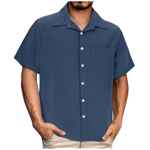 Summer Fashion Oversize Shirts for Mens 2025 Casual Patchwork Lapel Shirt And Versatile Short Sleeved Top