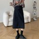 thumbnail image 2 of Falda de estilo coreano para mujer, falda larga Retro de cintura alta, elástica, nuevo diseño, vestido de una palabra, 2 of 3