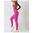 thumbnail image 3 of Conjuntos de entrenamiento for mujeres 2 piezas de talle alto sin costuras con sujetador deportivo acolchado conjuntos de ropa de gimnasio, 3 of 7