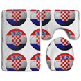 thumbnail image 1 of GOHAO Football Team Croatia 3 Piece Bathroom Rugs Set Bath Rug Contour Mat and Toilet Lid Cover, 1 of 2