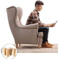 thumbnail image 4 of Juego de 4 patas de madera para muebles, patas de sofá de madera de 10 cm, 15 cm, 20 cm, patas de madera cónicas con alfombrilla antideslizante, tornillos y placa de montaje, 4 of 4