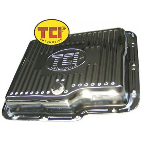 TCI 528311 Chrome-Plated Steel Transmission Pan Fits select: 1967,1969-1972 CHEVROLET CAMARO