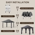thumbnail image 6 of Lofka 10x10 Pop Up Canopy Tent with Mosquito Netting, UV Protection Waterproof Outdoor Canopy, Height Adjustable Instant Shelter for Patio Backyard, 6 of 9