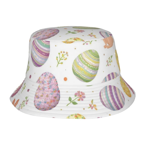 Easter Bunny Egg Pattern Fisherman's Hat Lightweight and Breathable Sun Hat Suitable for Both Men and Women