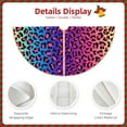 thumbnail image 3 of Rateoe Leopard Neon Rainbow Gradient Pattern Christmas Tree Skirt with Ties , Christmas Tree Decorations, Farmhouse Christmas Decor Xmas Holiday Decorations-30", 3 of 6