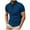 Blue, variant on QIPOPIQ Men's Short Sleeve Polo Shirts Quarter-Zip Casual Slim Fit Mock Neck Basic Designed Cotton Shirts Clearance