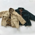 thumbnail image 5 of Esaierr Toddler Baby Boy Girl Jackets Cardigan Long-Sleeved Button Vintage Jacket for 3-7T, 5 of 5