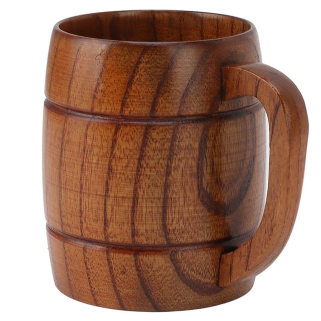 Wood Beer Cup, Durable 300ml Comfortable Prevent Scald Wooden Beer Mug For Bar For Tea