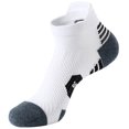 thumbnail image 1 of Xiao Hua 10 pares de calcetines invisibles para mujer y hombre, de corte bajo, tobilleros, antideslizantes, para correr, informales, novedosos, blancos, talla M (40-44), 1 of 2