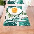 thumbnail image 5 of YFYANG Washable Heat-Resistant Placemats, 70% PVC/30% Polyester, Green Tropical Plant Watercolor Kitchen Table Mat, 12" x 18" 6 Piece, 5 of 6
