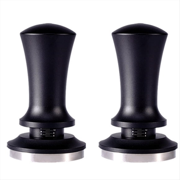 Constant Force Tamping Hammer Impact Tamping Hammer Impact Coffee Powder Tamper Threaded Flat Bottom Spring with Scale,2 x Powder Hammer