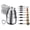 Black, variant on Minteem 15-Piece Stainless Steel Measuring Cups and Spoons Set, Black Spoon Handles for Measuring Dry or Liquid Ingredients