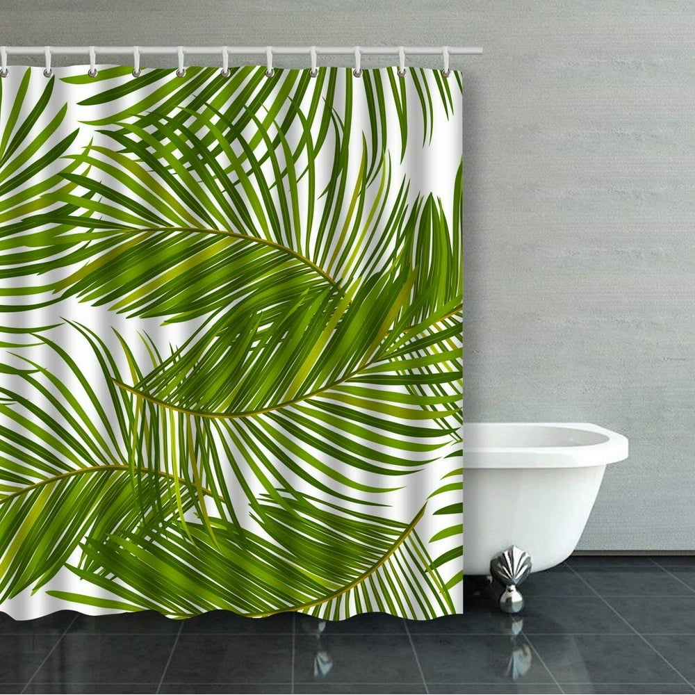BPBOP Leaves Of Palm Tree Shower Curtain Bathroom Curtain 60x72 inches
