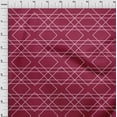 thumbnail image 3 of oneOone Polyester Lycra Red Fabric Geometric & Floral Block Sewing Craft Projects Fabric Prints By Yard 56 Inch Wide, 3 of 4