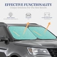 thumbnail image 4 of Saiise Teal Turquoise Glitter for Foldable Car Sun Shades (2-Pack) Offer Sun Protection with an Easy-fold Design for Convenient Windshield Shading-Medium, 4 of 6