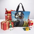 thumbnail image 6 of Rateoe Joyful Animated Bird Print Lightweight Tote Bag for Women, Water-Resistant Shoulder Bag with Zipper, Spacious Casual Handbag for Work, School, Shopping, 6 of 7