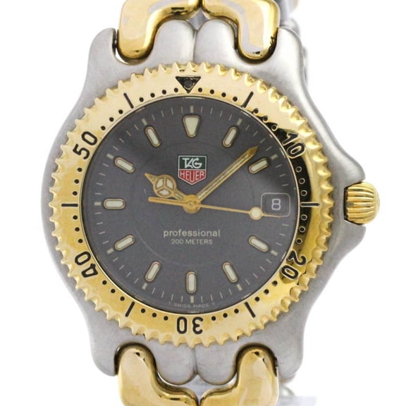 Pre-Owned TAG HEUER Sel Professional 200M Gold Plated Steel Watch WG1120 Polished (Good)
